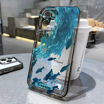 Ocean Animal Fish Cover Transparent Phone Case