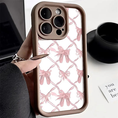 Cute Pink Bowknot Soft Silicone Phone Case
