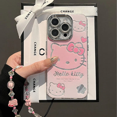 CuteThree dimensional sparkling diamond bow Hello Kitty Phone Case