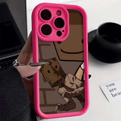 Cartoon Box Man Shockproof Cover Silicone Soft Phone Case