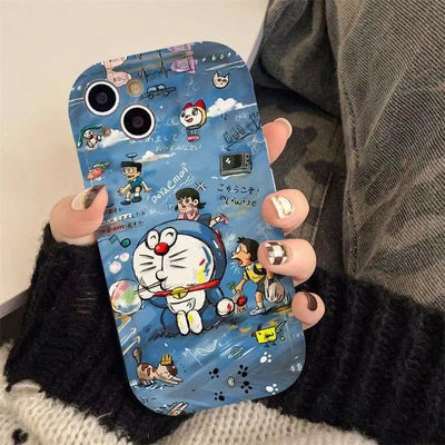 Lovely Doraemon Wave Phone Case