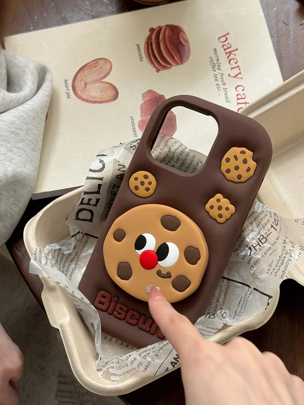 Funny Stand Holder Cookies Soft Silicone Phone Case