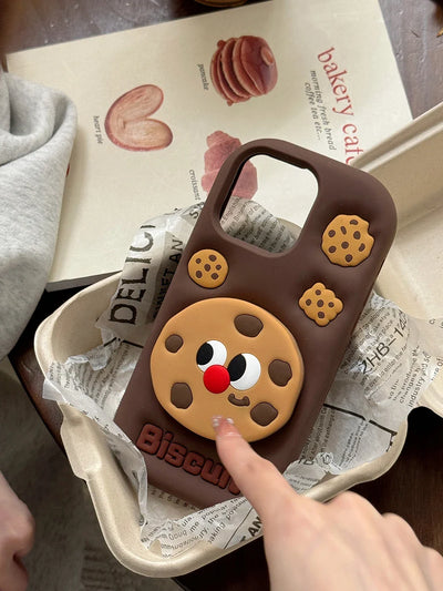 Funny Stand Holder Cookies Soft Silicone Phone Case