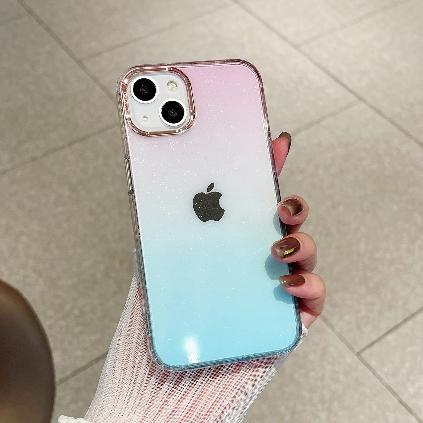 High End Starry Sky Gradient Glitter Phone Case
