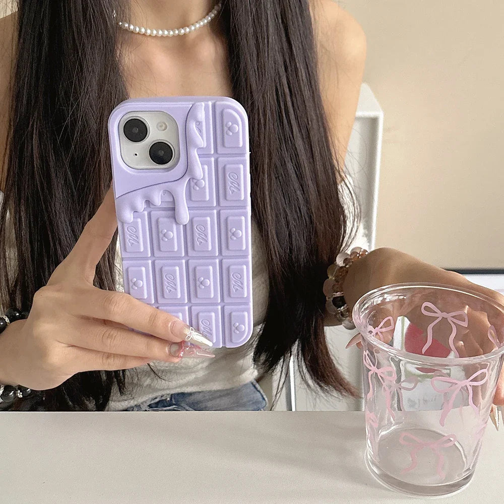 Kawaii Chocolate Ice Cream Mickey Soft Silicon Phone Case