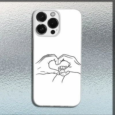 Mom Daughter Son Dad Hold Hands Phone Case