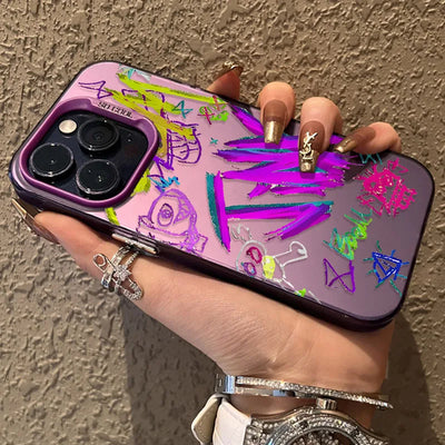 Matte Hard Graffiti Arcanes Jinxs Shockproof Plating Phone Case