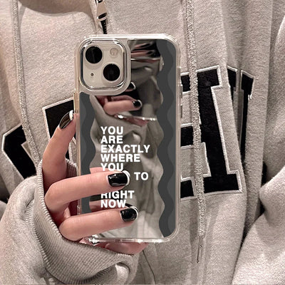 Fashion Letter Mirror Phone Case