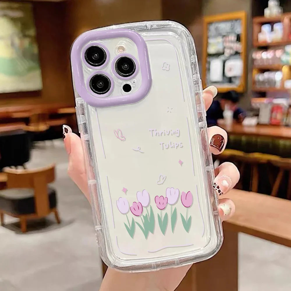 Clear Funny girl Cute Phone Case