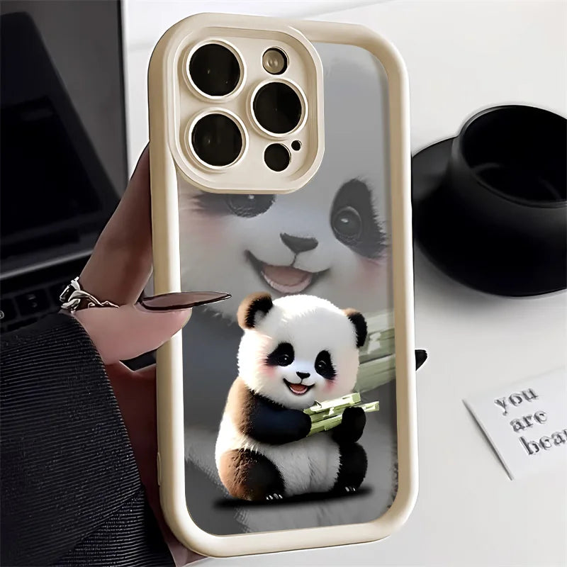 Cute Panda Cute Animals Back Cover Soft Phone Case