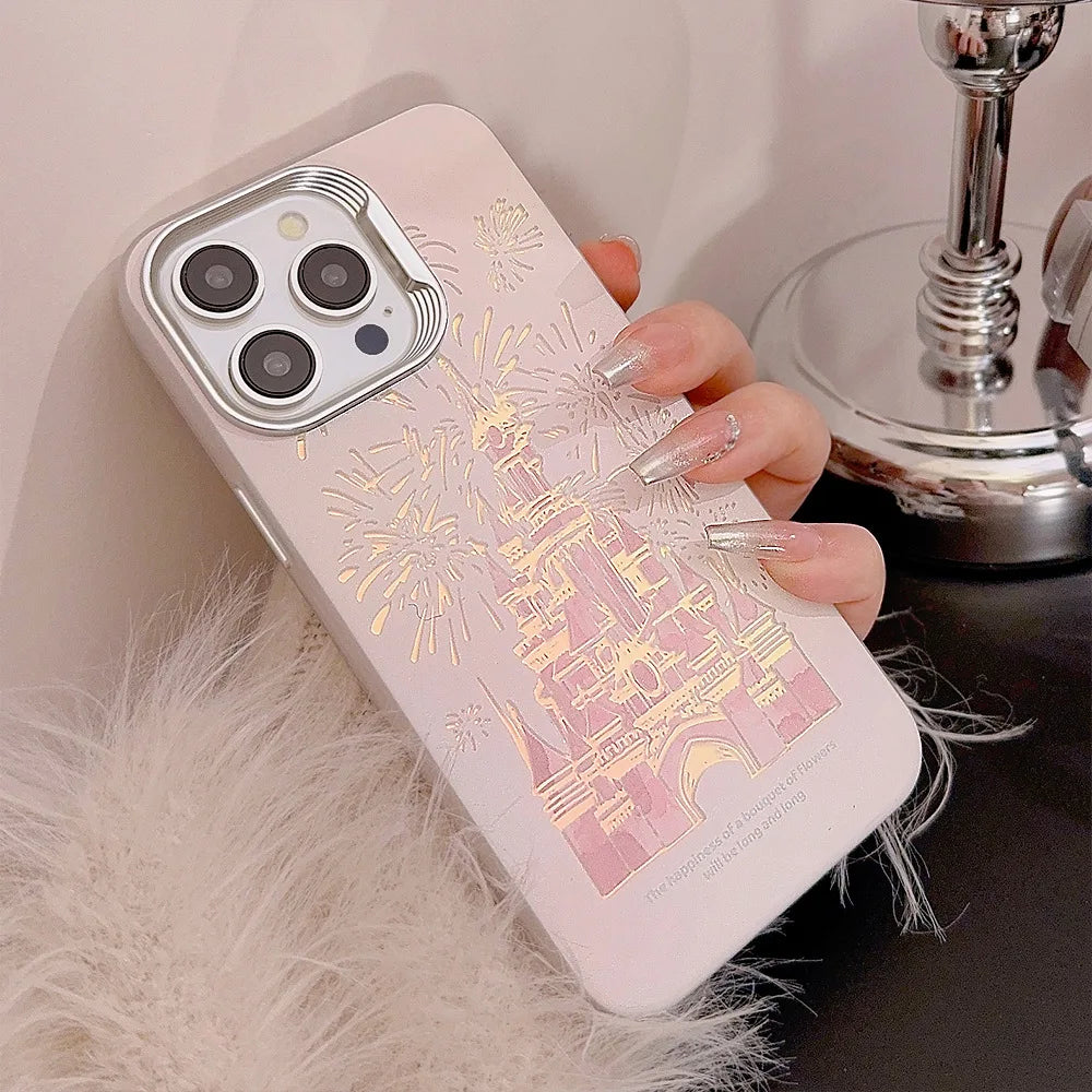 Dream Castle fireworks Luxury Pink Phone Case
