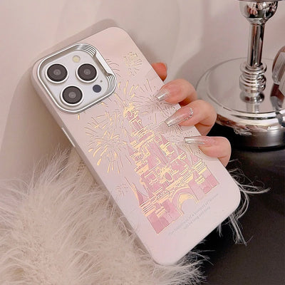 Dream Castle fireworks Luxury Pink Phone Case