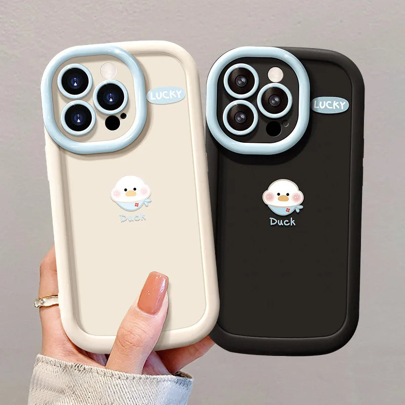 Lucky Duck Round Camera Protector Phone Case