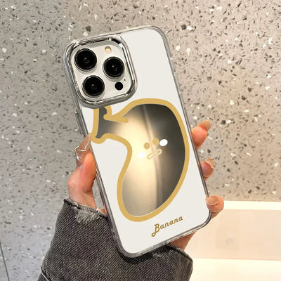 Cartoon Fruit Make Up Mirror Phone Case