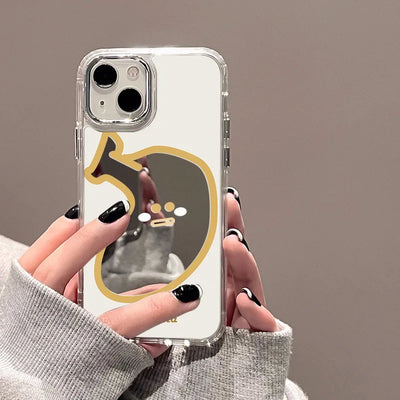 Cute Puppy Luxury Plating Mirror Shockproof Cover Phone Case