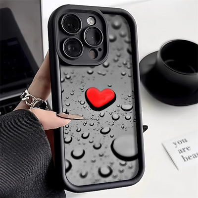 Cute Love Heart Matte Phone Case