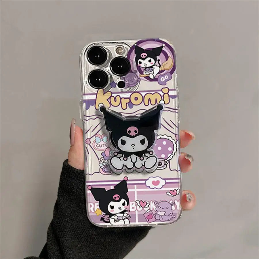 3D Hello Kitty Kuromi Grip Tok Holder Phone Case