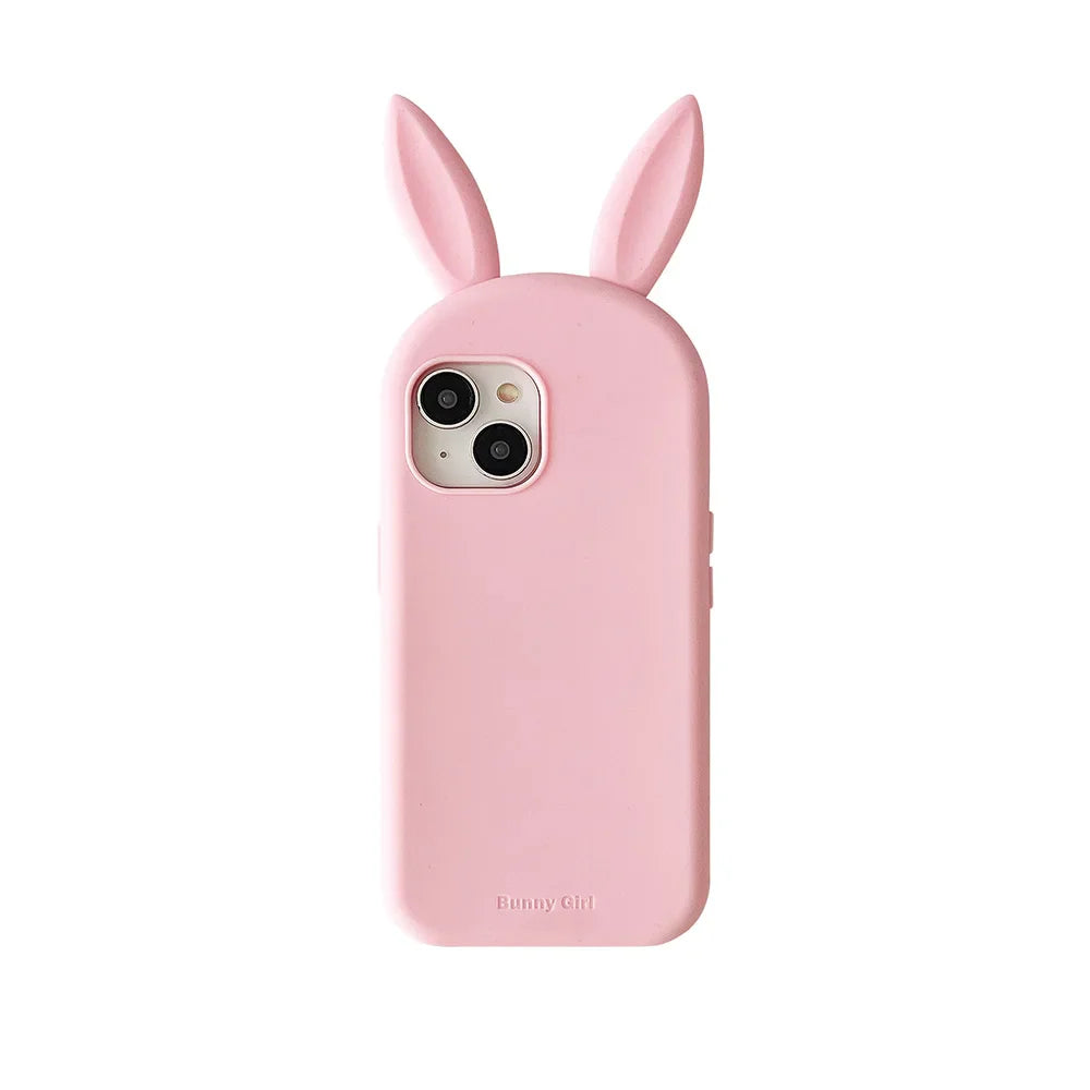 Cute Bunny Rabbit Ear Case Funny 3D Cartoon Shock Proof Phone Case