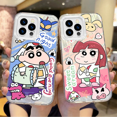 Crayon Shin-chans Pajama Couple Gradient Phone Case