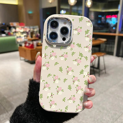 Cute Pink Bow Metal Lens Shockproof Bowknot Silicone Soft Back Cover Phone Case