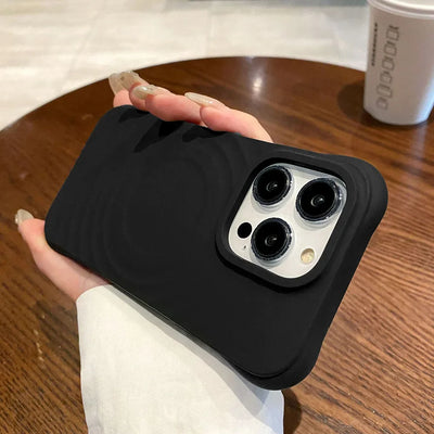 Water Ripple Liquid Silicone For Magsafe Wireless Charge Magnetic Phone Case