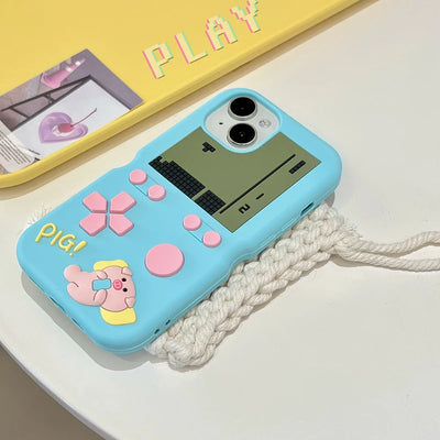 Funny Game Player Pig Soft Silicone Phone Case