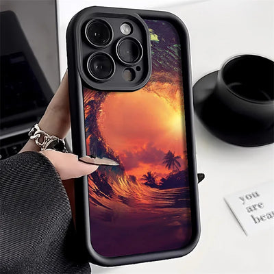 Oil Painting Soft Shockproof Matte Cover Phone Case