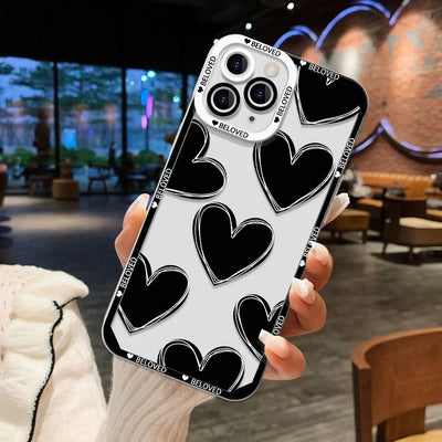 Love Heart Clear Protective Cover Phone Case