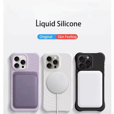 Water Ripple Liquid Silicone For Magsafe Wireless Charge Magnetic Phone Case