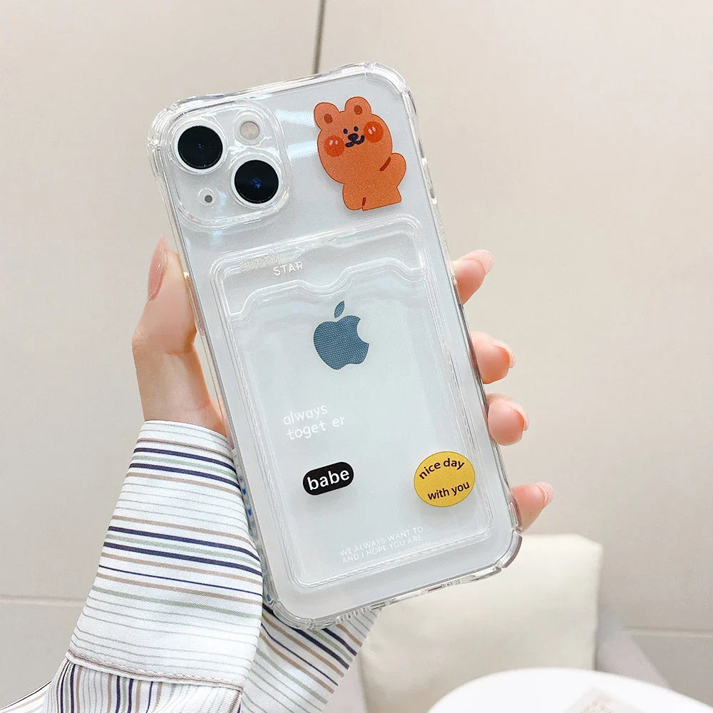Love Heart Card Photo Holder Phone Case