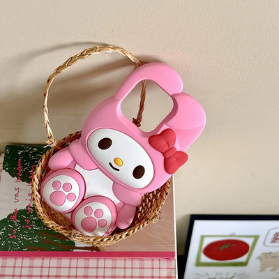 Cute 3D Cartoon My Melody Stretching Feet Stand Holder Phone Case
