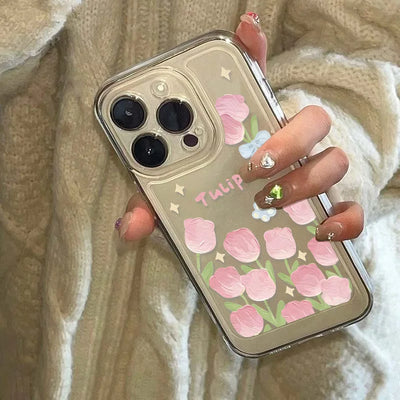 Tulip Silicone Cover Soft Fundas Phone Case