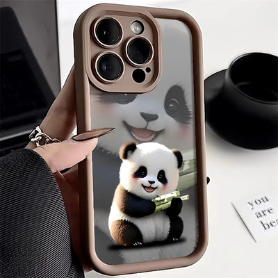 Cute Panda Cute Animals Back Cover Soft Phone Case