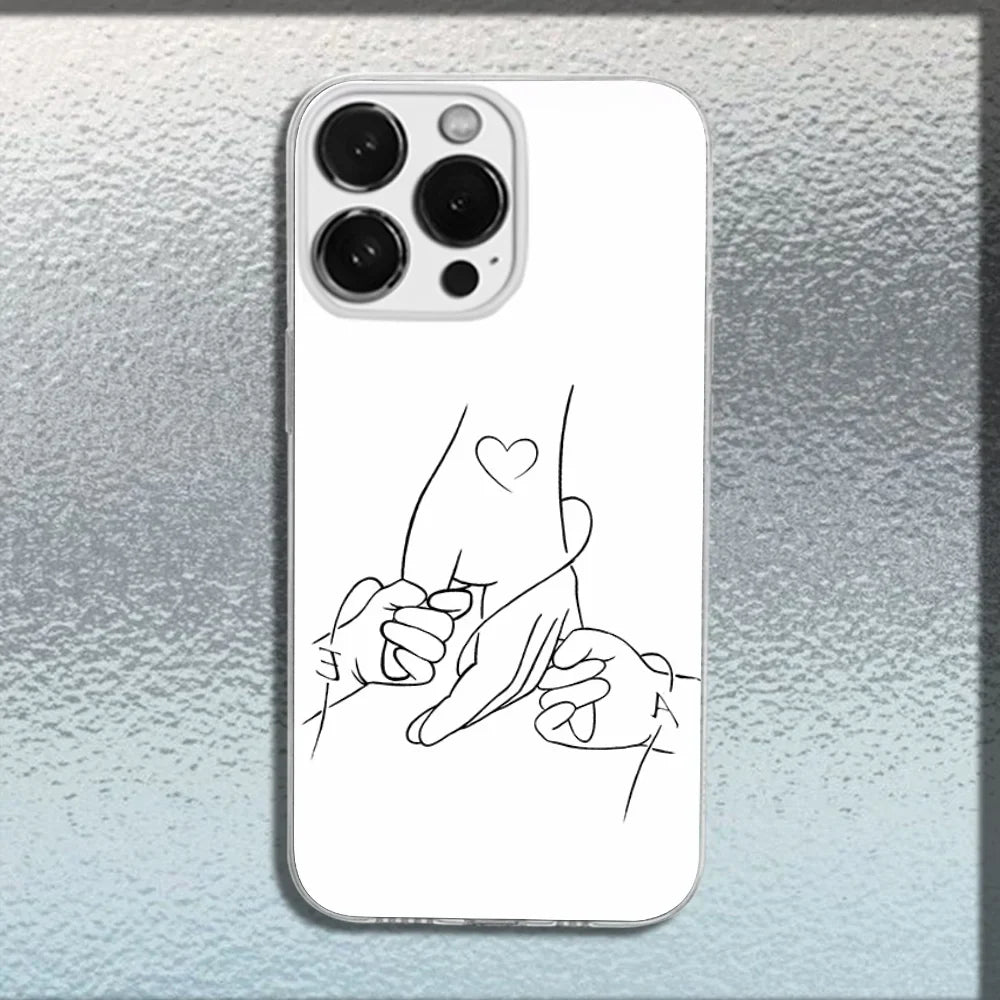 Mom Daughter Son Dad Hold Hands Phone Case