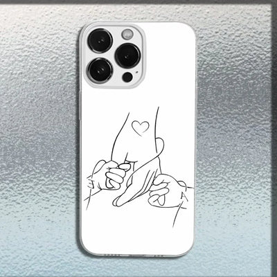 Mom Daughter Son Dad Hold Hands Phone Case