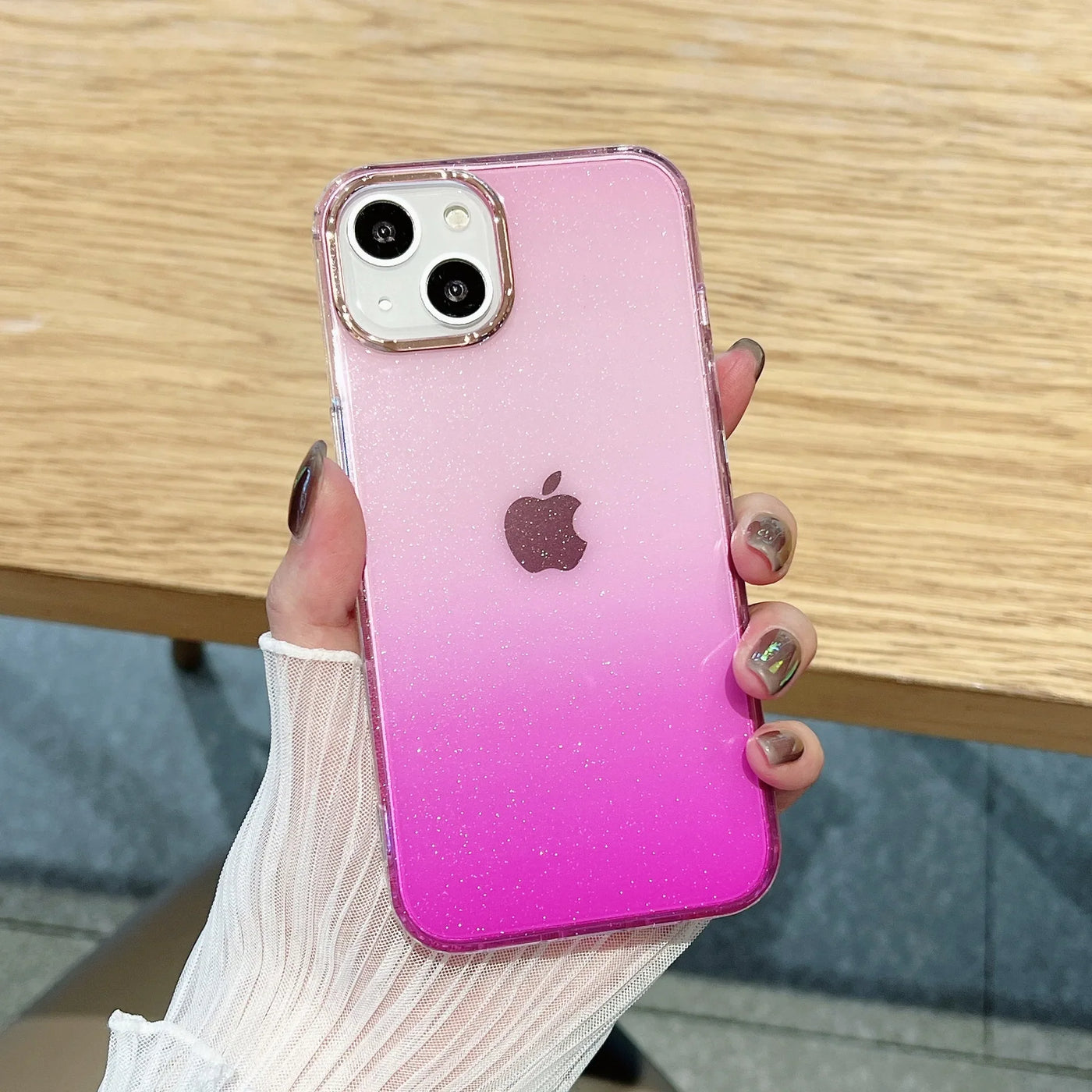 High End Starry Sky Gradient Glitter Phone Case