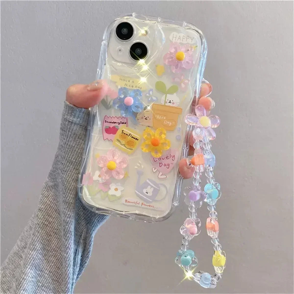 Korean 3D Bear Hang Phone Case