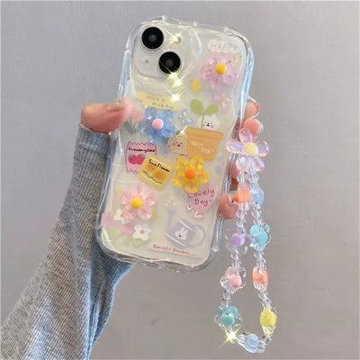 Korean 3D Bear Hang Phone Case