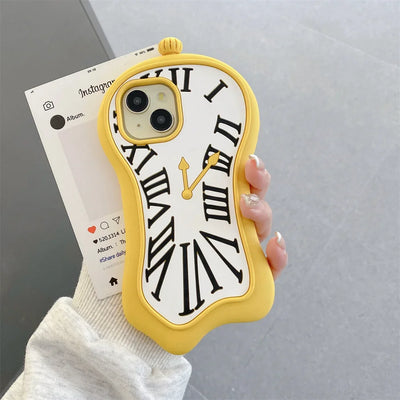 Cute Funny Cartoon 3D Clock Phone Case