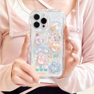 Korean 3D Bear Hang Phone Case