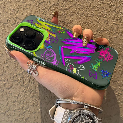 Matte Hard Graffiti Arcanes Jinxs Shockproof Plating Phone Case