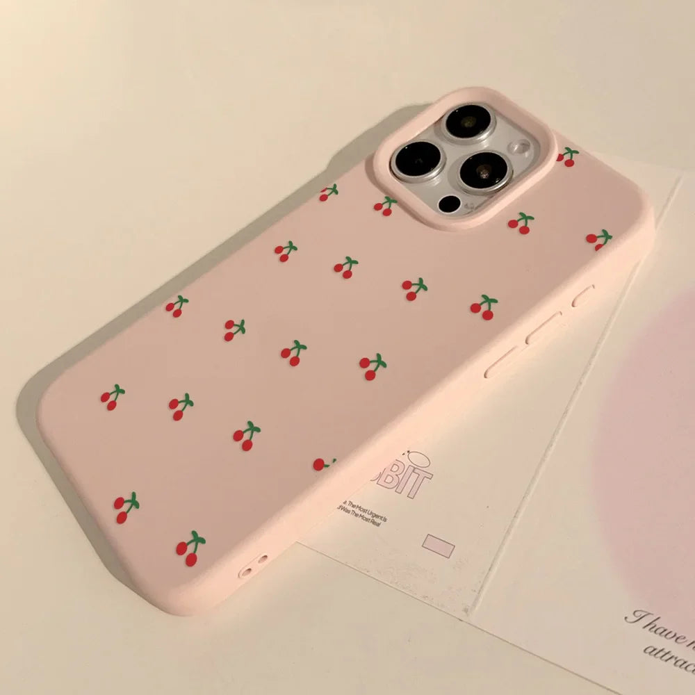 Cute Cartoon Cherry Pattern Phone Case