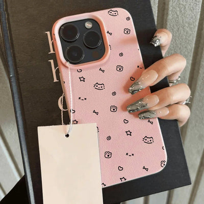 Lines Cute Cat Phone Case