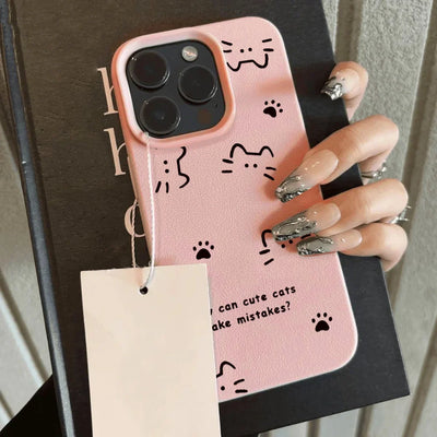Lines Cute Cat Phone Case