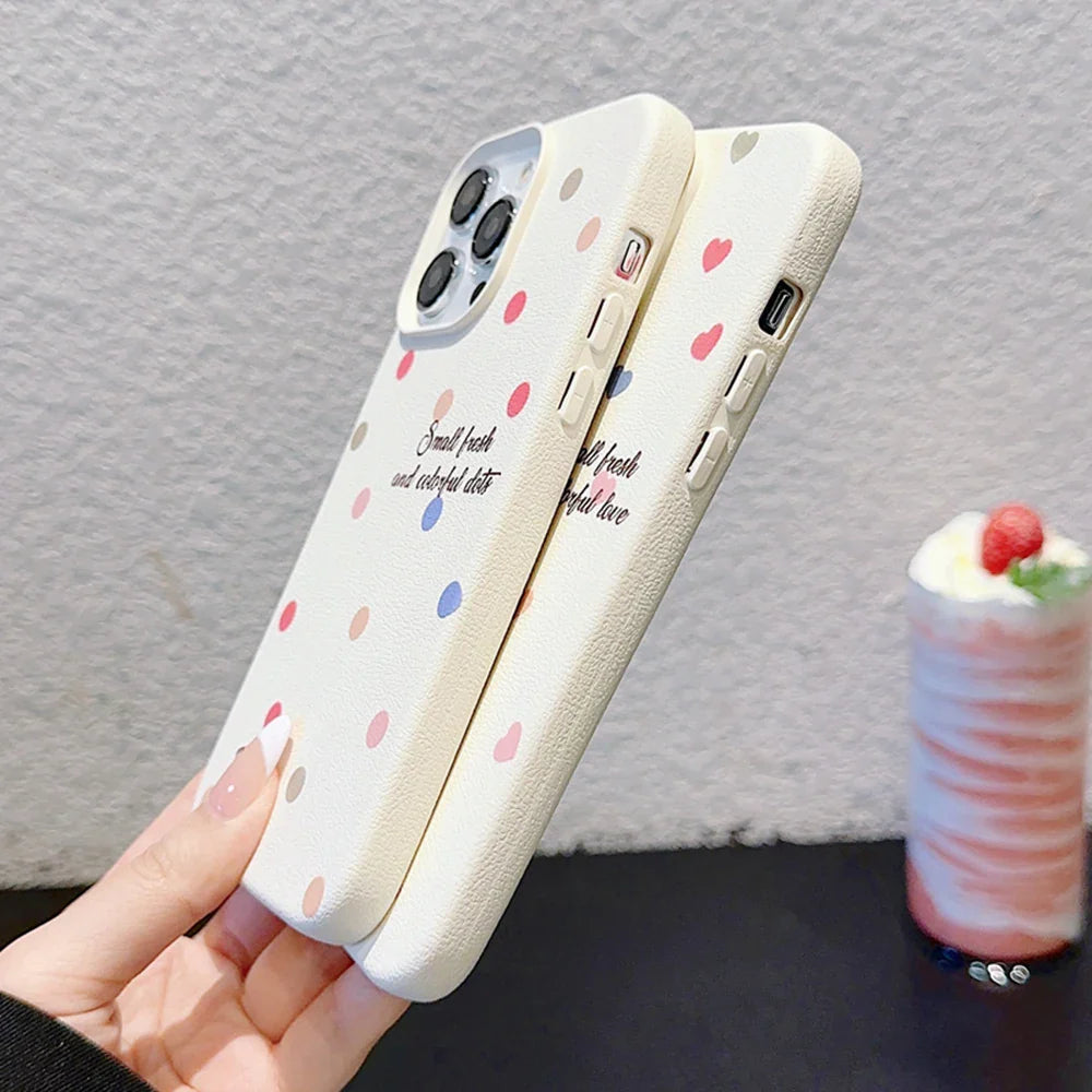 Korean Ins Cute Polka Dot Phone Case