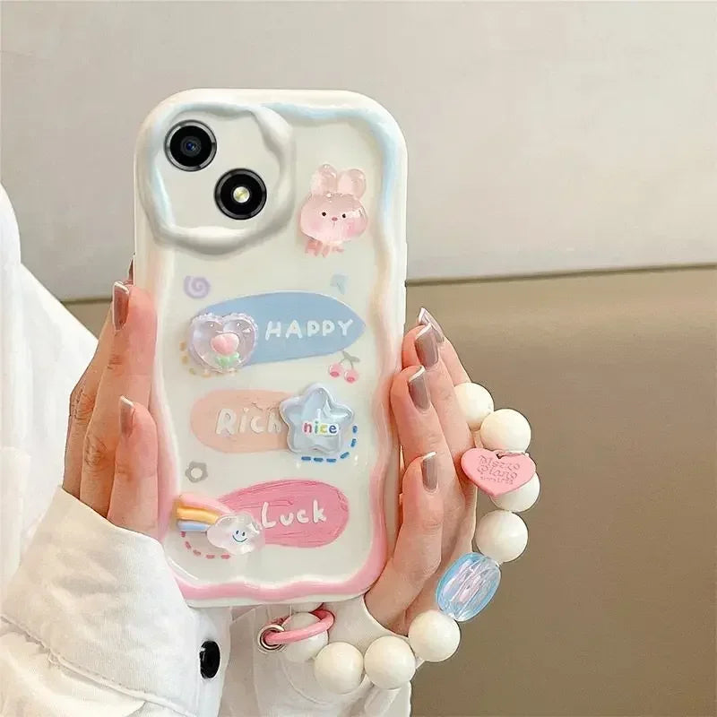 Korean 3D Bear Hang Phone Case