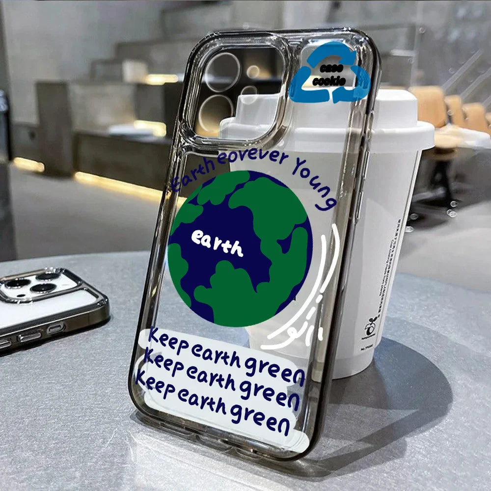 Simple Letter Cover Soft Silicone Phone Case
