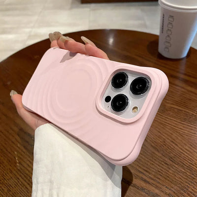 Water Ripple Liquid Silicone For Magsafe Wireless Charge Magnetic Phone Case