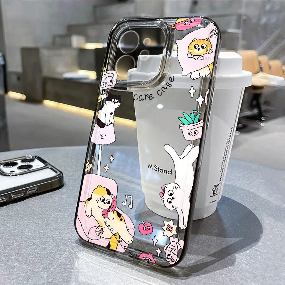 Cartoon Cute Dog Clear Star Y2K Cover Phone Case
