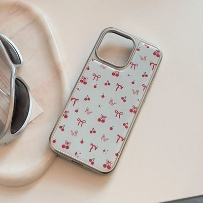 Fantastic Butterfly Red Cherry Bow Compatible Phone Case